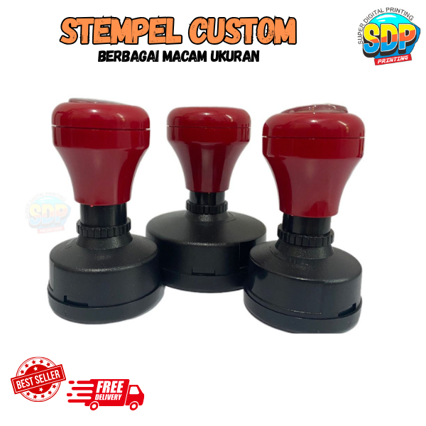 

stempel otomatis custom bulat gratis dsain SUPER DIGITAL PRINTING