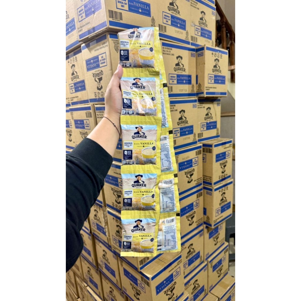 

Quaker Oats Sereal 3in1 Vanila Isi 10 Pcs / Quaker Sarapan Instant