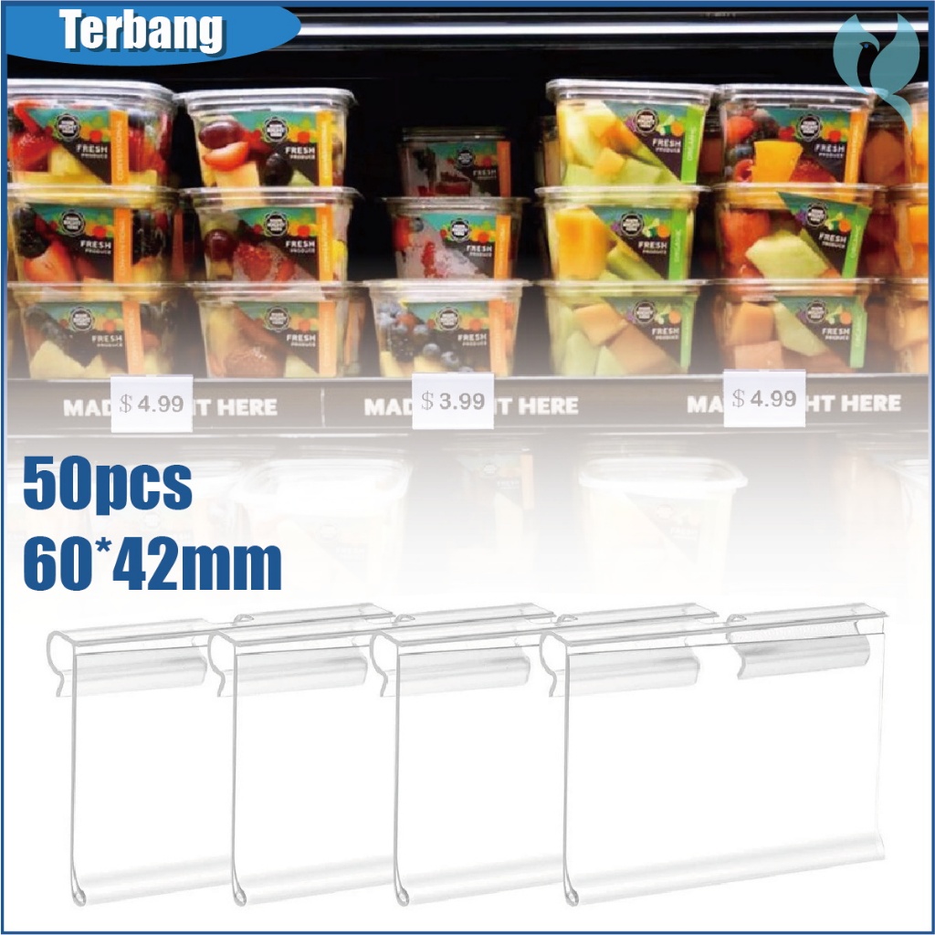 

Rails Label Harga Jepit 50pcs | Holder Display Harga 60x42mm | Cocok untuk Rak Minimarket & Toko