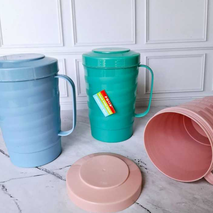 Cangkir Mug Gelas jumbo tutup drat rapat