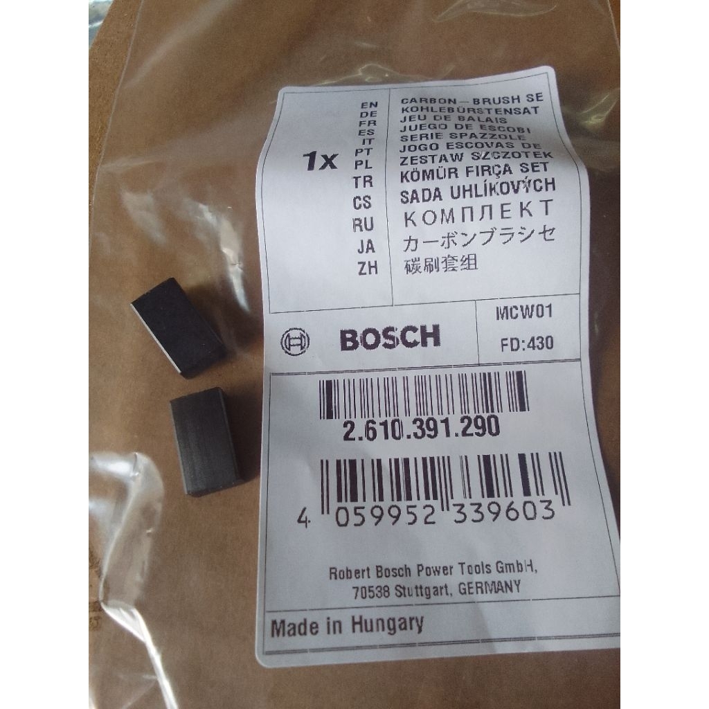Carbon brush mesin bor Bosch GSB 13 Re, Asli original