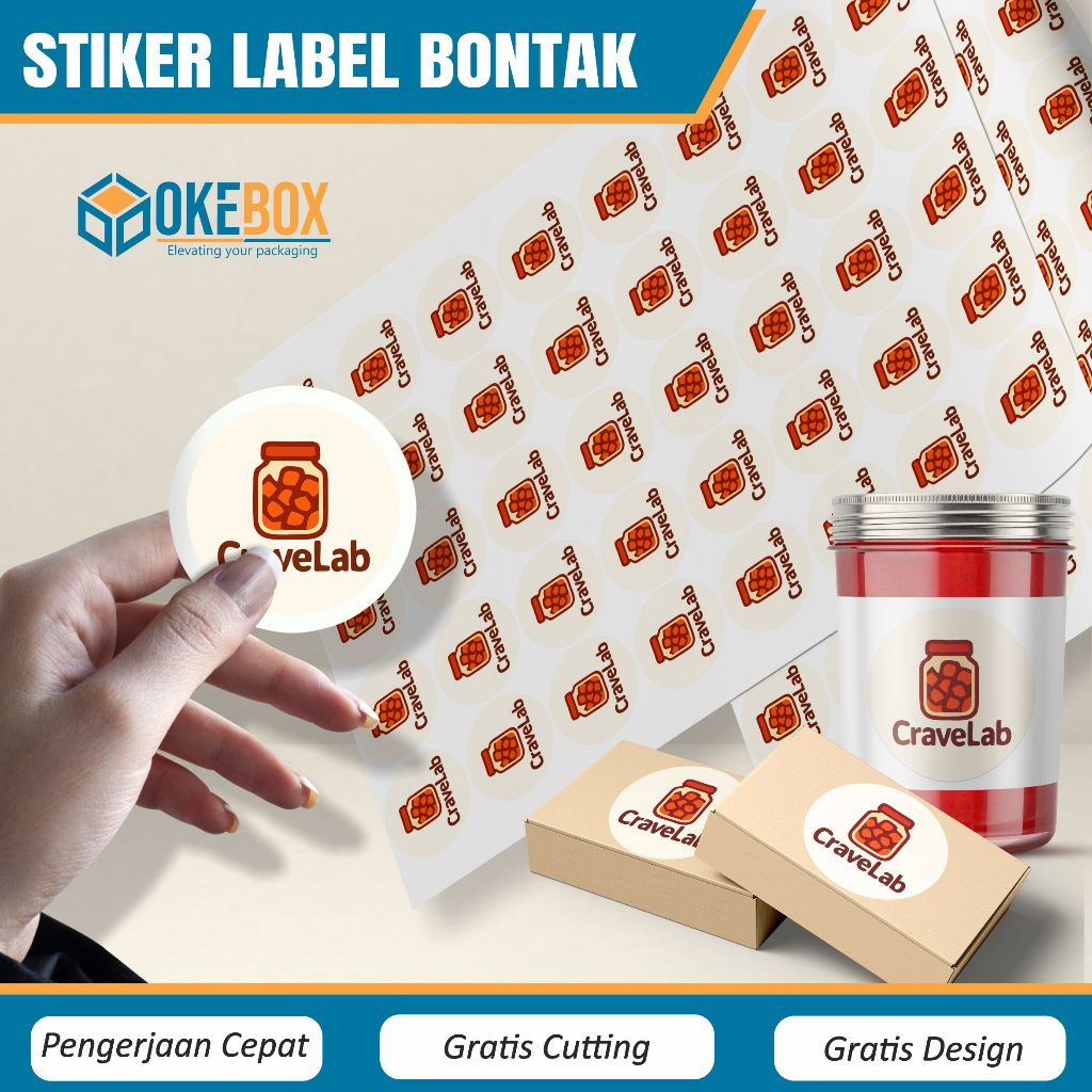 

Sticker stiker setiker label makanan custom harga murah aesthetic jualan kecil keren STIKER BONTAK SB 09