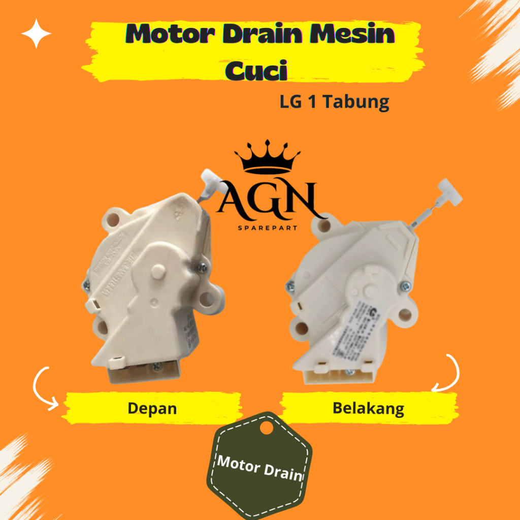 MOTOR DRAIN MOTOR DINAMO DRAIN MESIN CUCI LG 1 TABUNG