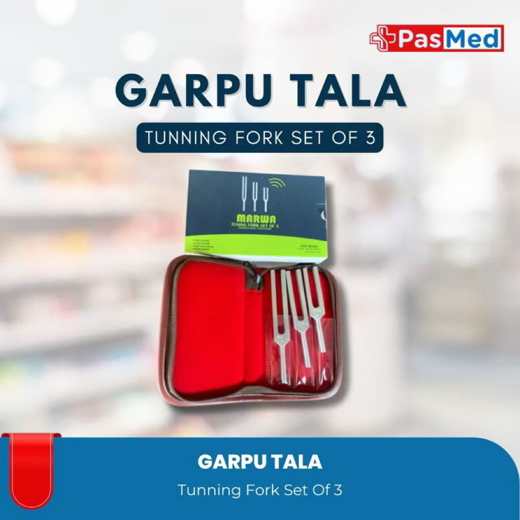 MARWA Tuning Fork Set of 3 / Garpu Tala Set 3 512 Hz - 1024 Hz - 2048