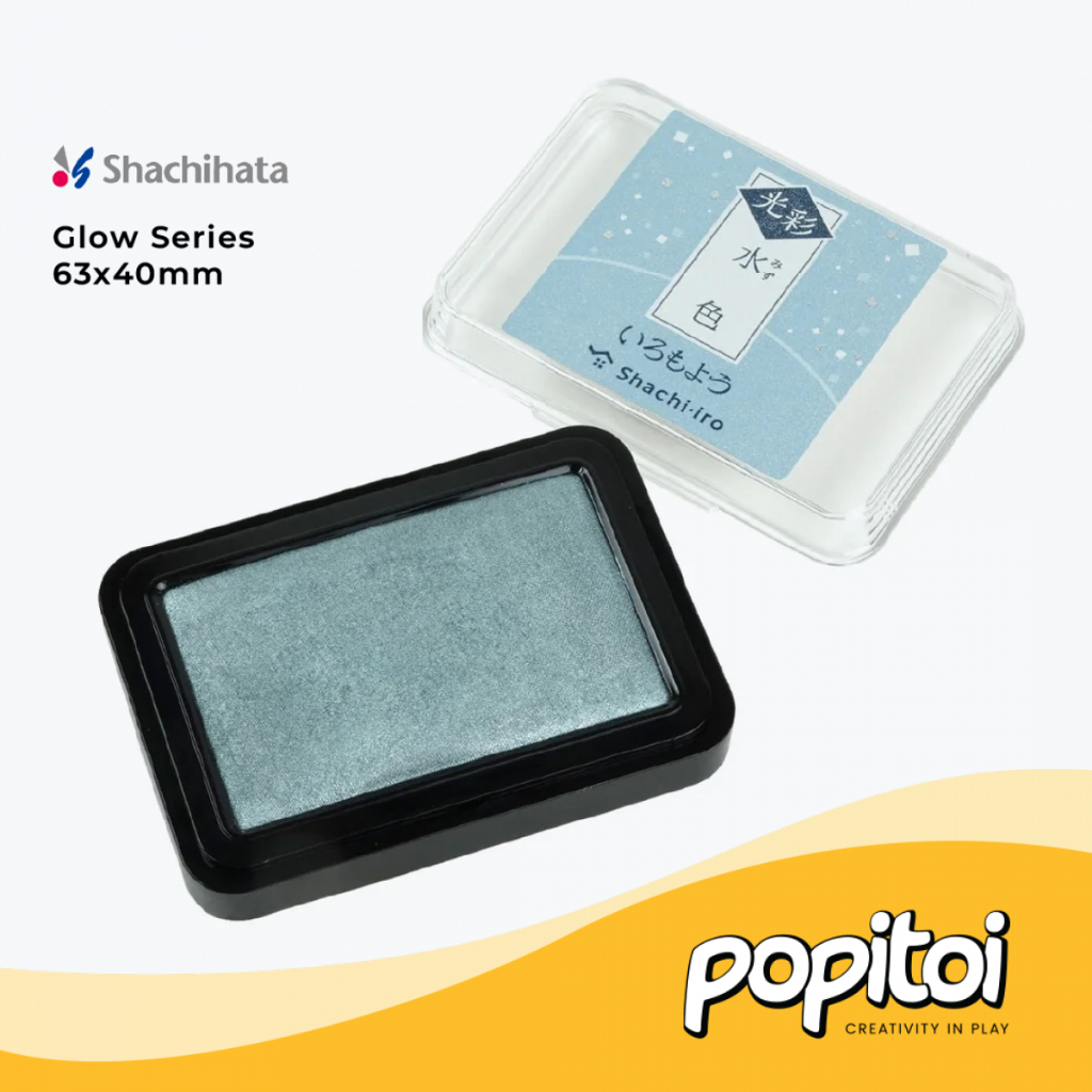

Shachihata HAC-1G Glow Oil Based Ink Pad 63x40 mm Stamp Pad Glitter Bantalan Stempel Warna Jurnaling Scrapbook