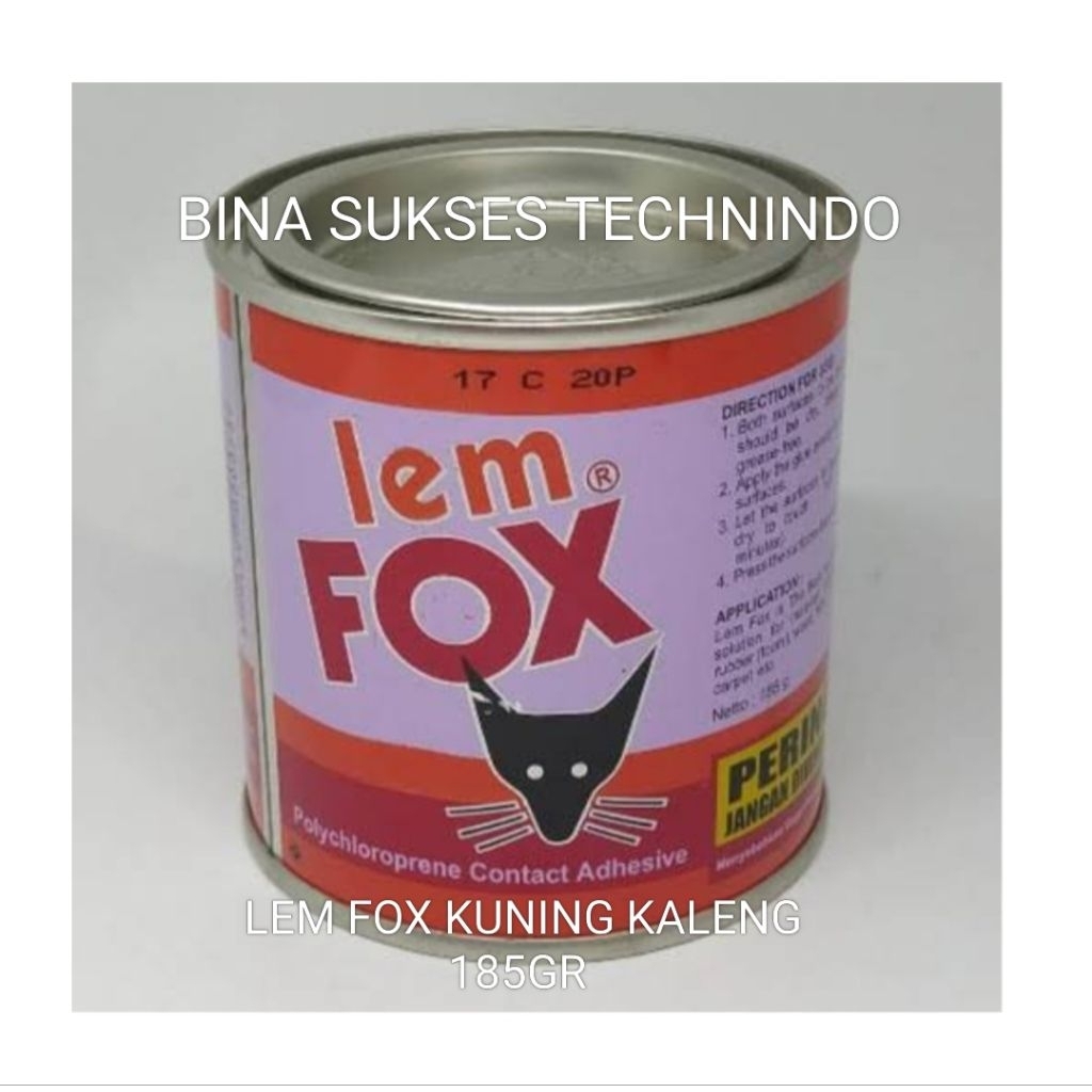 

LEM FOX KUNING KALENG 185GR 185 GR