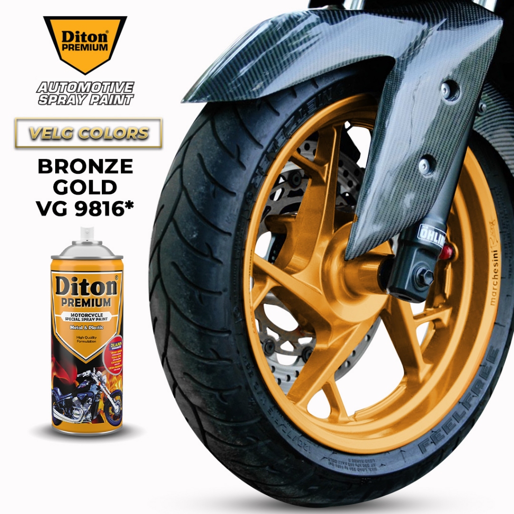 Cat Semprot DITON PREMIUM Velg & Engines Parts Colors - Bronze Gold VG 9816*