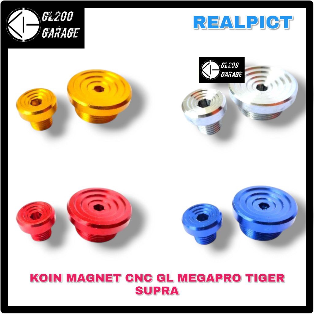 TUTUP KOIN MAGNET BAUT KOIN MAGNET CNC KALTER KIRI GL MEGAPRO TIGER SUPRA