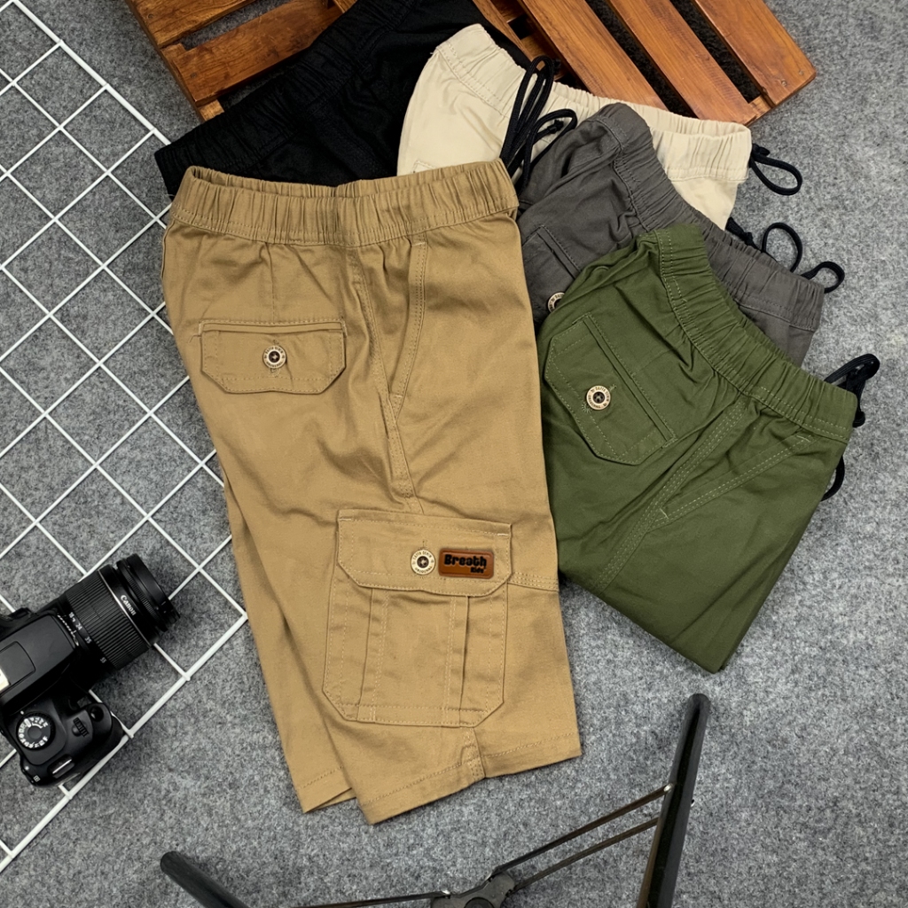 Celana Cargo Pendek Anak - Cargo Anak Tanggung - Celana Cargo Anak Laki Laki Junior Usia 9-14 Tahun 
