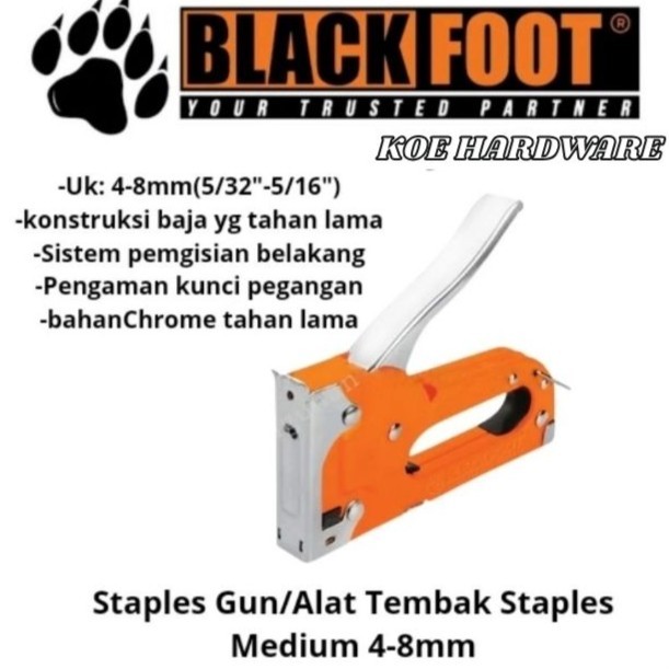 

KoeHardware - Staples Gun Medium 4-8mm BLACKFOOT/Staples Tembak Medium 4-8mm BLACKFOOT 100% ORIGINAL