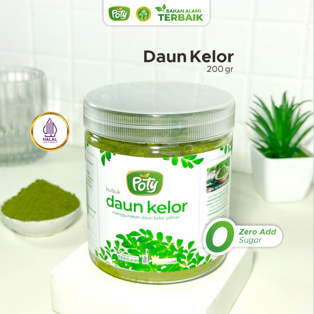 

Bubuk Daun Kelor Moringa Organik 200 Gram Powder Premium Pure Organic Original Murni Asli