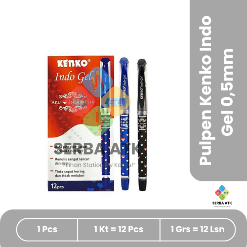 

PROMO!!! [12 pcs] Pen/Pulpen cair Kenko Indo Gel 0,5mm