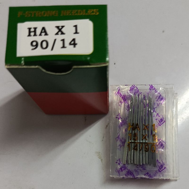 jarum HAx1 mesin jahit kecil portable butterfly singer janome nomor 14 F-STRONG(1) bungkus plastik
