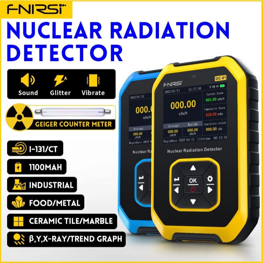 Tecnic_Capital Detektor Radiasi Nuklir Fnirsi Gc-01 Geiger Counter Detektor Radiasi Nuklir X-Ray