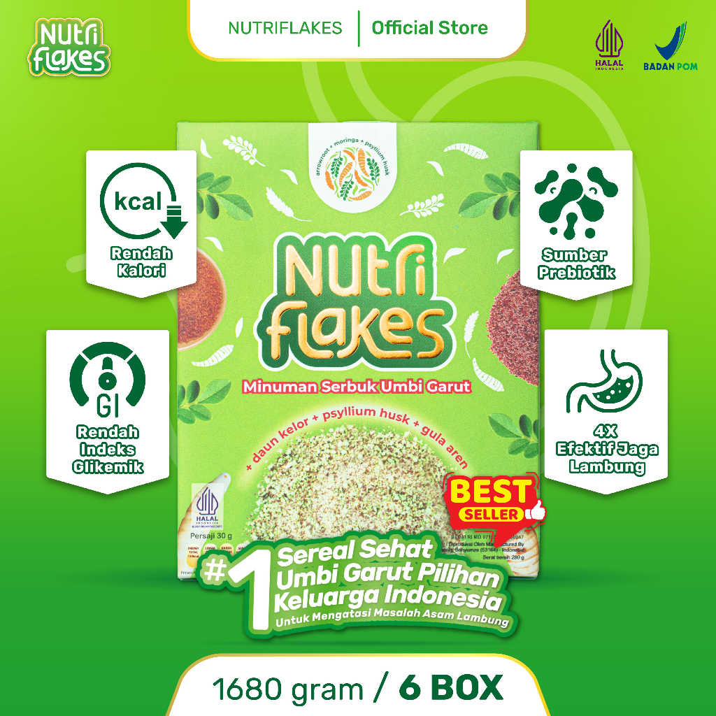 

Sereal Nutriflakes Asam Lambung Paket 6 Box