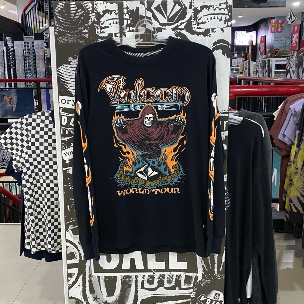 Kaos Volkom Stone Ghost Longsleeve Tee Black Original