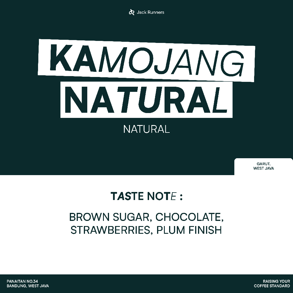 

JACK RUNNERS ROASTERY - KAMOJANG NATURAL - ROASTED BEANS COFFEE