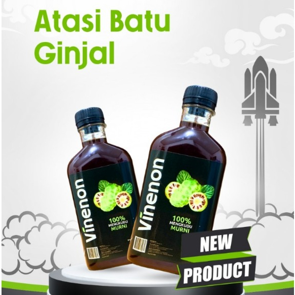 

VINENON Paket 2 Botol 100% Cuka Mengkudu Asli | Ampuh Atasi Batu Ginjal Halal BPOM isi 300ml