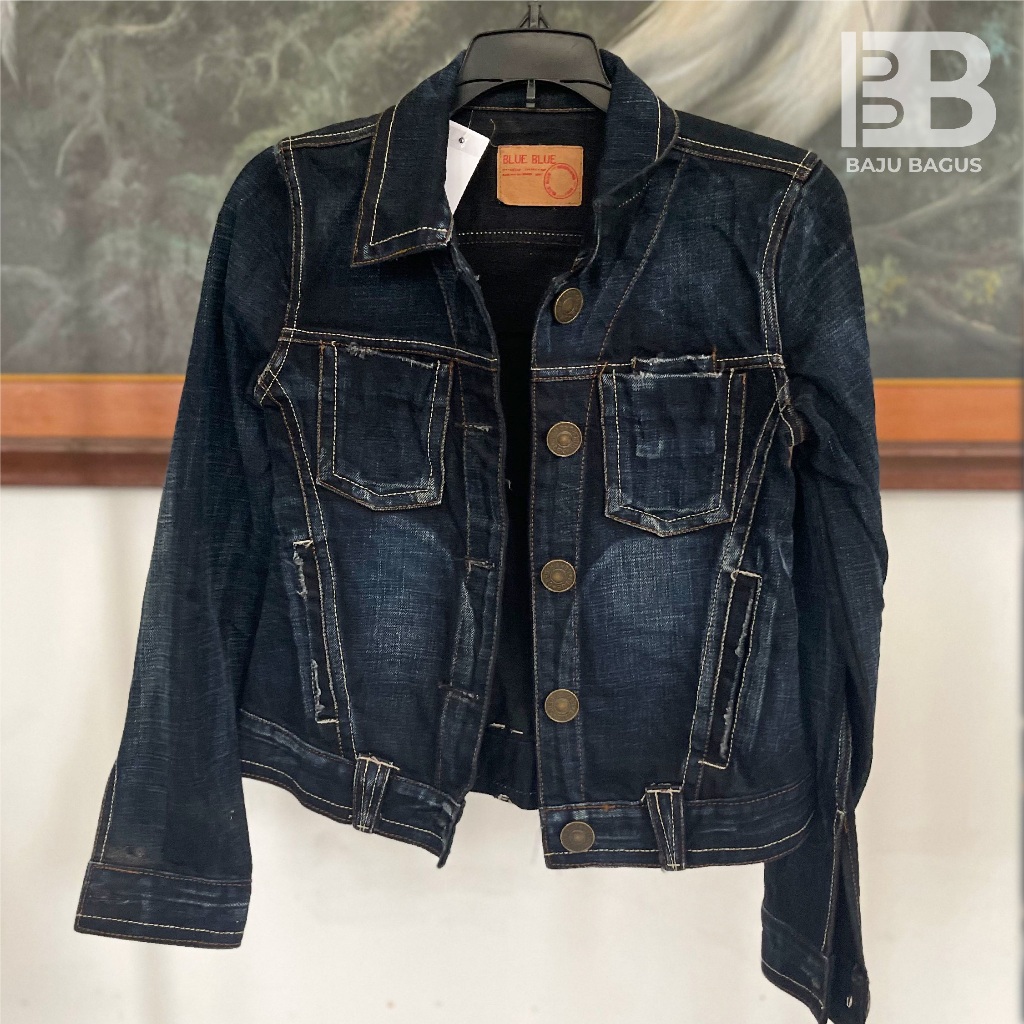 Jaket Jeans Wanita Blue Blue | Pakaian Wanita | Atasan Wanita | Baju Bagus