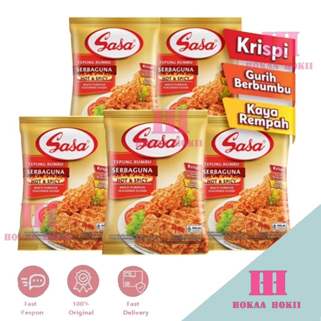 

Sasa Tepung Bumbu Hot Spacy Bervitamin & Bermineral 70gr - 5pcs