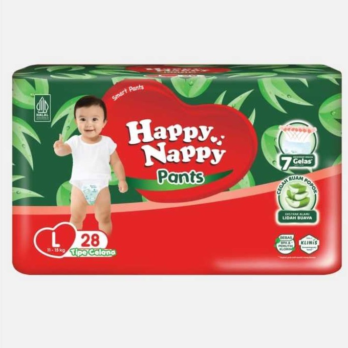 Popok Happy Nappy / Popok Celana Happy Nappy Size L28