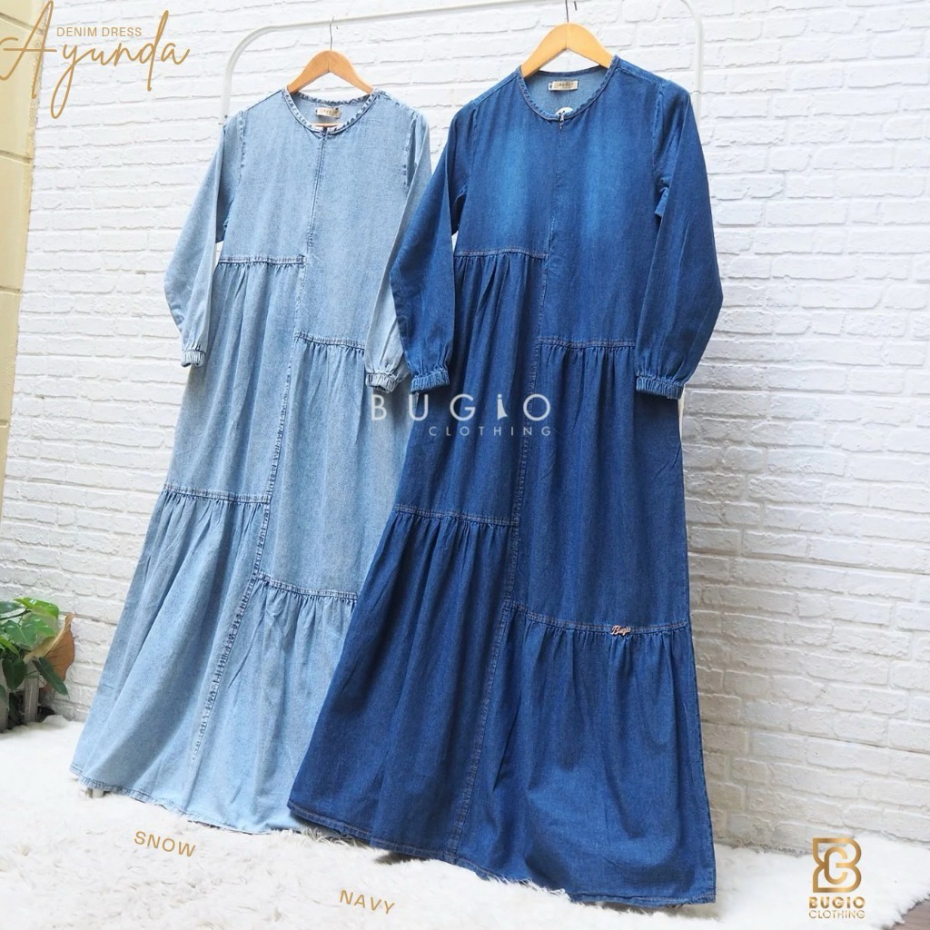 Bugio Ayunda Denim Gamis Lebaran