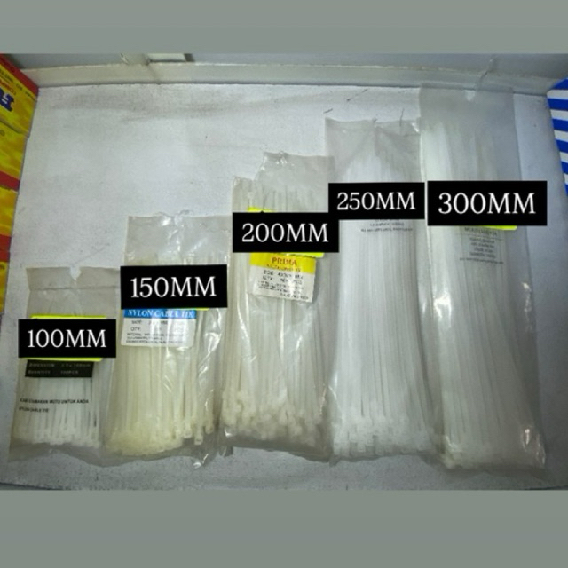 KABEL TIES/ TALI PENGIKAT PLASTIK MAKANAN/ TALI PENGIKAT/ KABEL TIES 100MM/ KABEL TIES 150MM/ KABEL 
