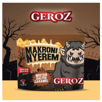 

Geroz - Makroni Nyerem - Varian Manis - Rasa Salted Caramel