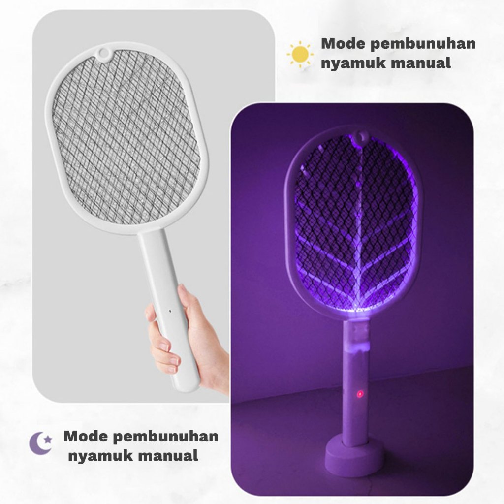 [COD] EZ Raket Nyamuk Raket Nyamuk Listrik 3in1 Charger USB Lampu Tidur Lampu Anti Nyamuk 3 Lapisan