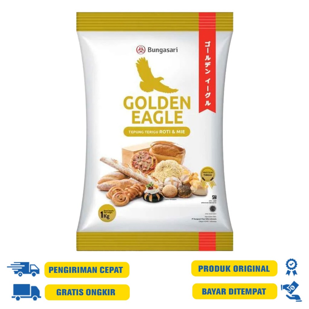 

Golden Eagle Tepung Terigu untuk roti dan Mie 1 K.G