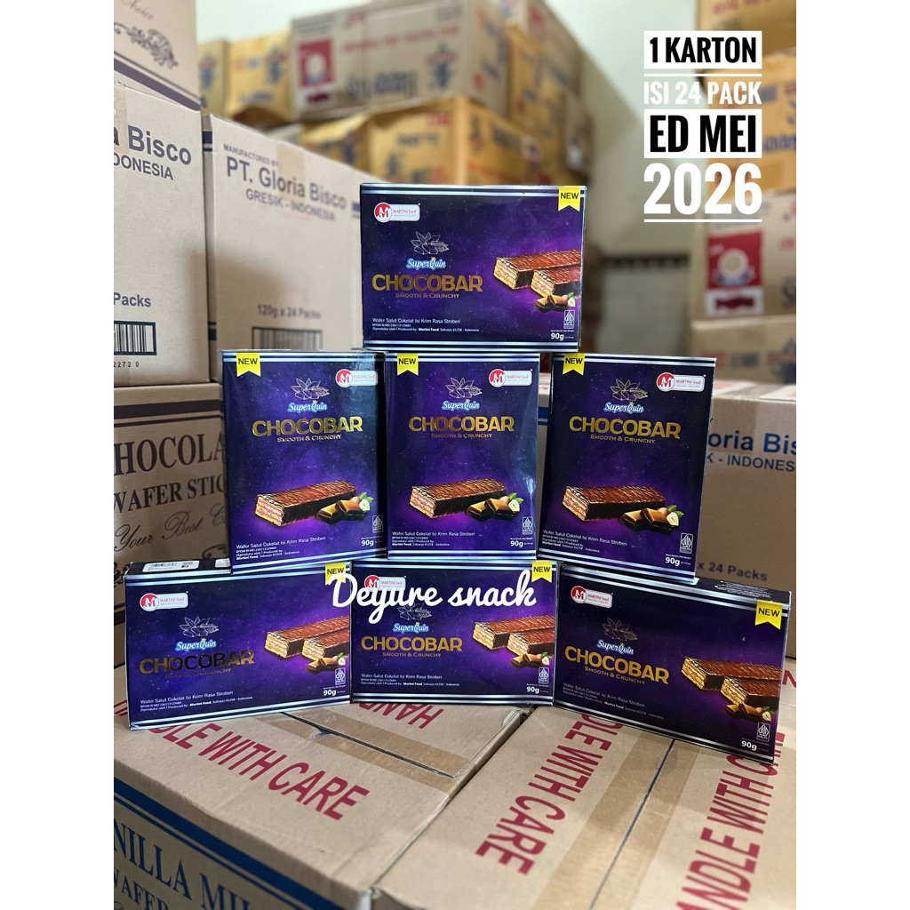 

Lezatoz_Genz Chocobar Superquin Box 90 Gr 1 Karton Isi 24 Pack Snack Hajatan Hampers