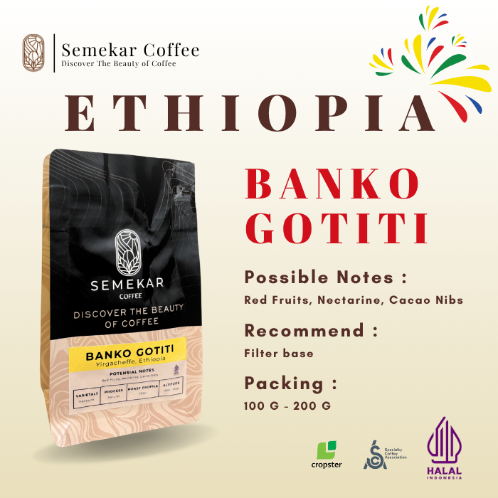 

Semekar Coffee - Kopi Arabica Banko Gotiti Ethiopia Roasted Beans