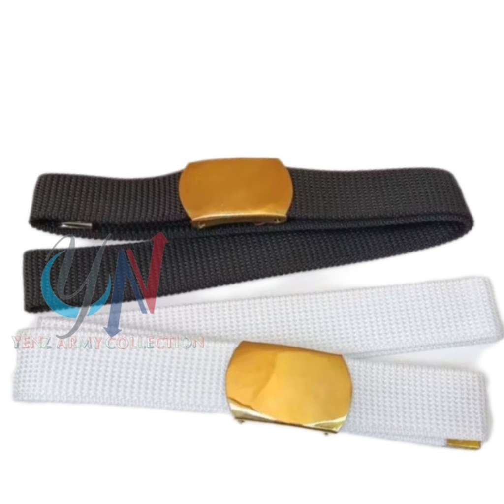 Sabuk pdh polos hitam dan putih