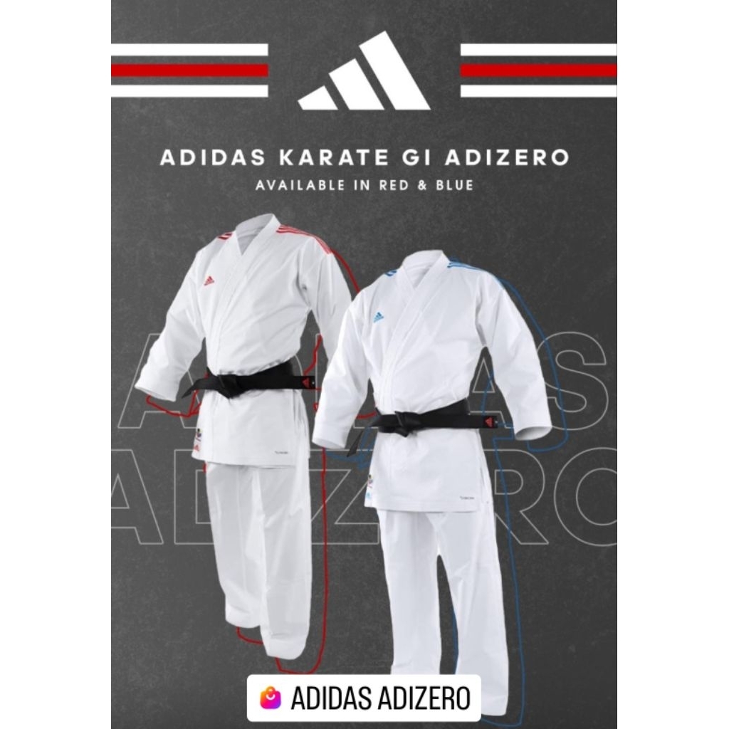 Baju Kumite Adidas Adizero Original Wkf Approved Baju Karate Kumite Adidas Terbaru 2025 Model Strip 