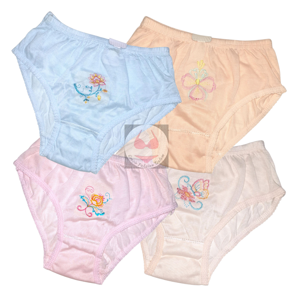 Grosir 1 Lusin Isi 12 Pcs CD Celana Dalam Bordir Ukuran M L XL 3L 4L Jumbo 5L Lusinan