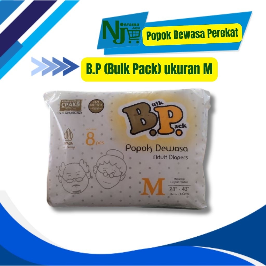 Popok Diaper Dewasa Unisex Perekat BP (Bulk Pack)