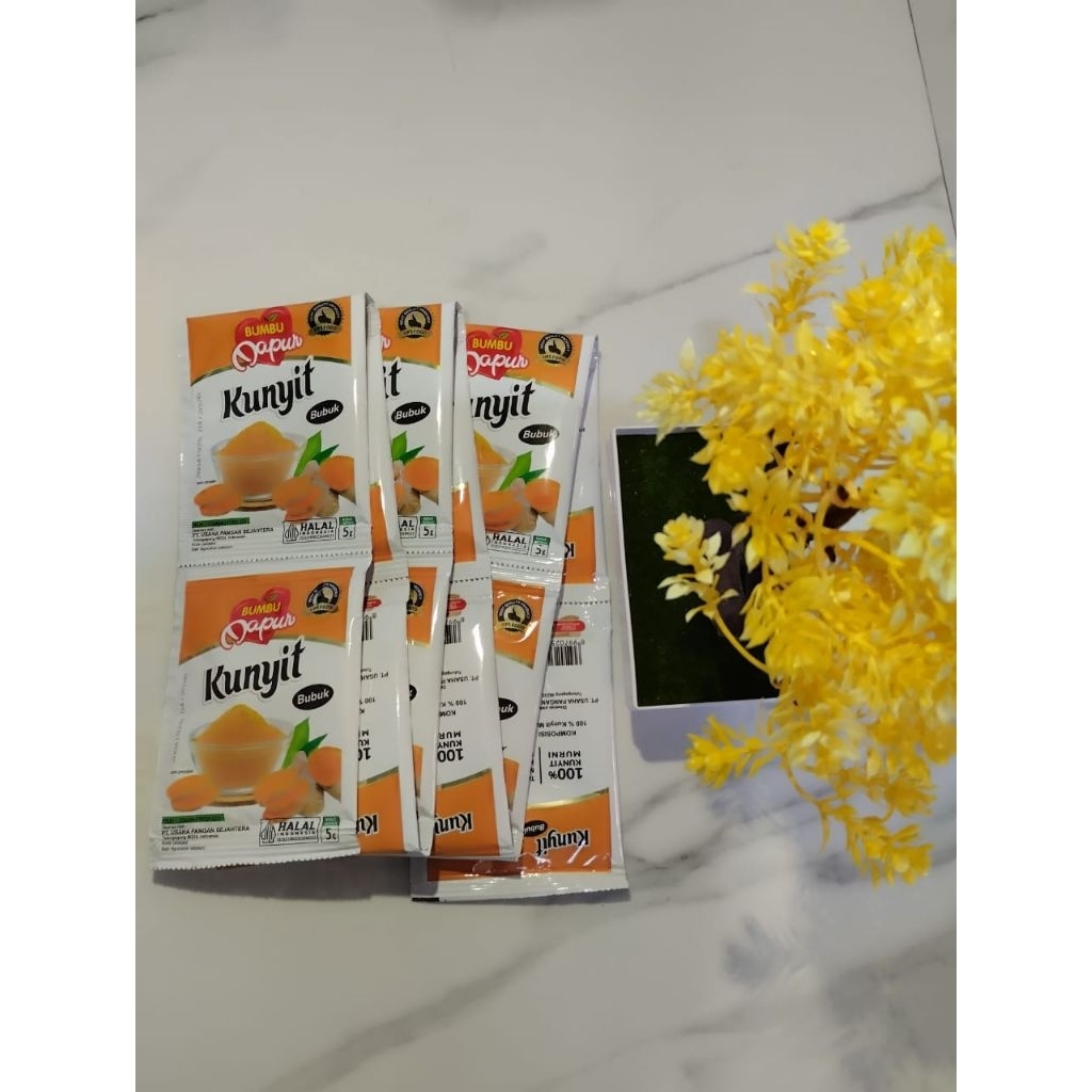 

1 RENTENG KUNYIT BUBUK BUMBU DAPUR 5 GR ISI 12 PICK