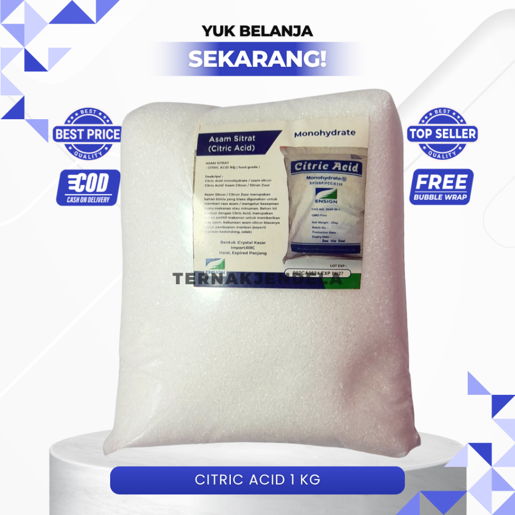 

Citric Acid - Asam Sitrat - Citrun - Sitrun - Asam Sitrun Repack 1kg