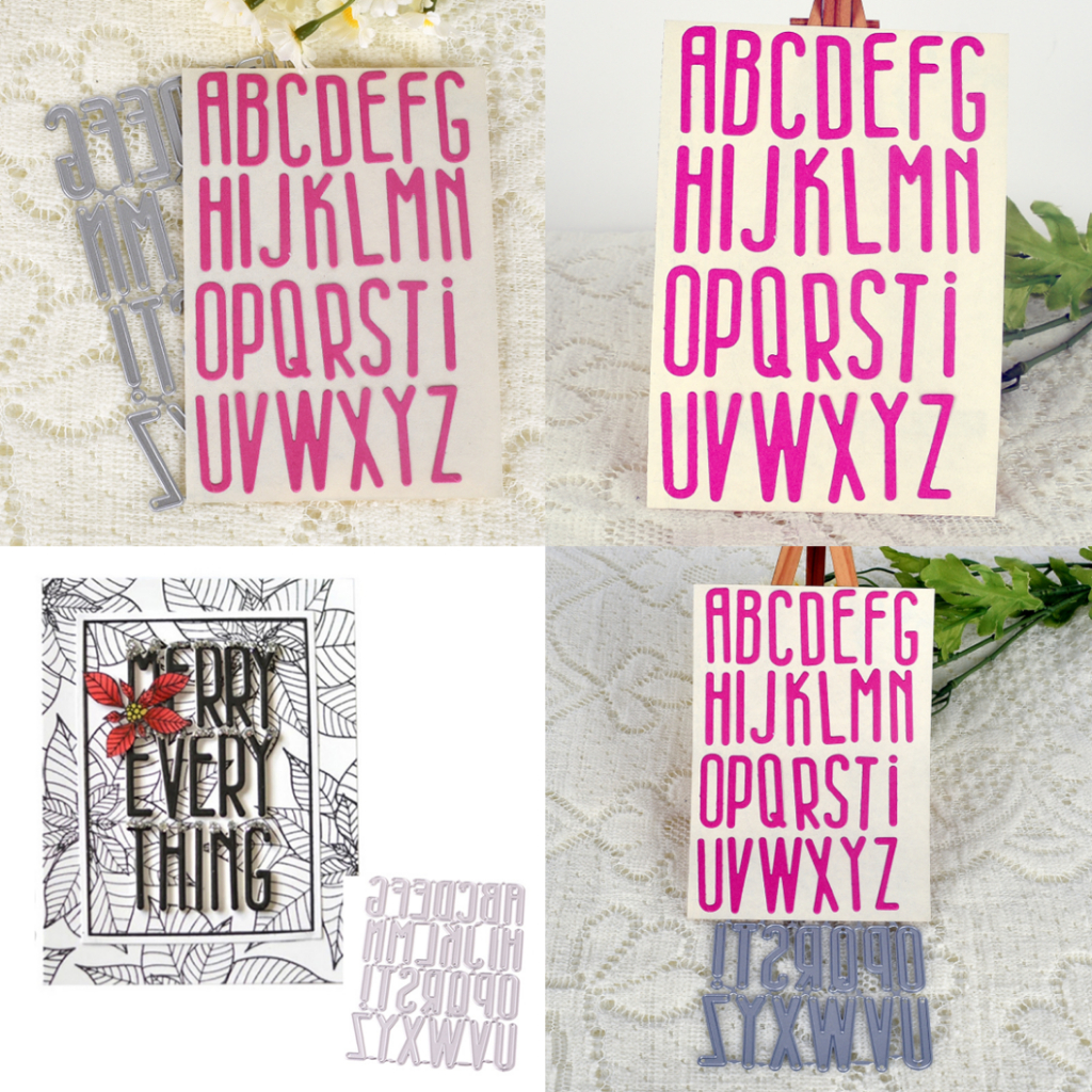 

gk Metal Cutting Dies #L017 - Cetak Stencil Metal seri Abjad, Alphabet Medium Size, cetakan stensil