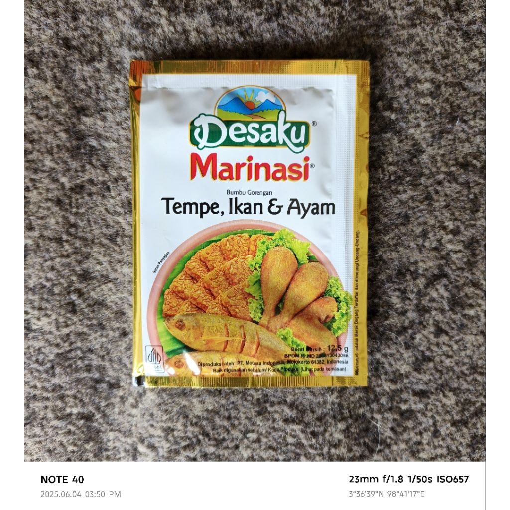

DESAKU 12.5gr ~ MARINASI tempe, Ikan & Ayam