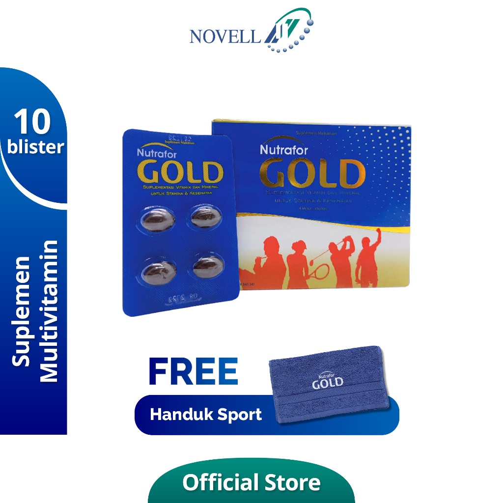 Nutrafor Gold - Free 1 Handuk Nutrafor Gold - Suplementasi Vitamin dan Mineral