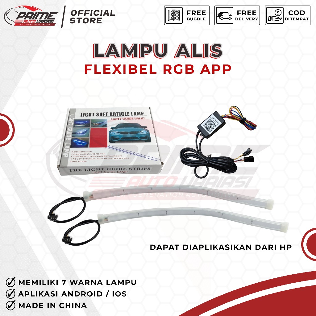 Lampu LED Alis Flexibel RGB APP 30 60 cm RGB Matrix Mobil Motor