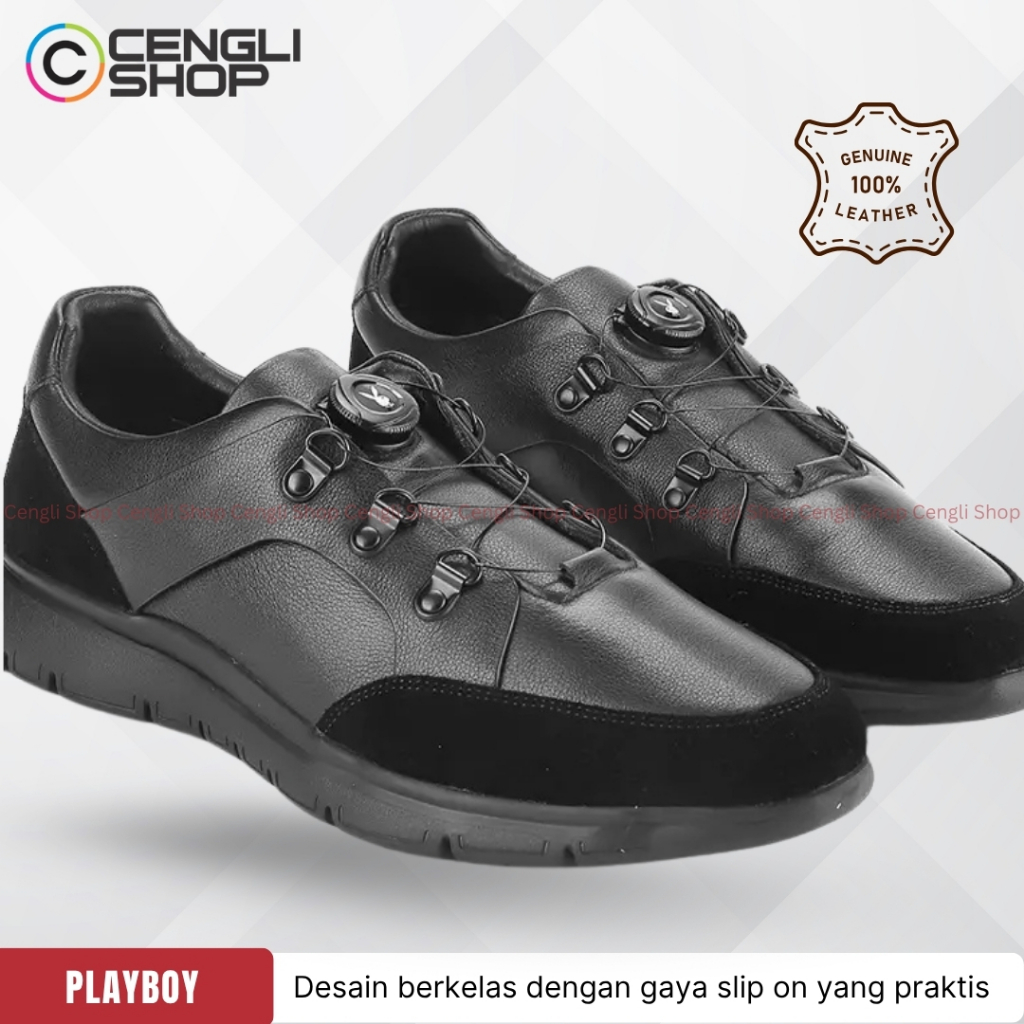 PLAYBOY SEPATU SNEAKER CASUAL KETS PRIA BRANDED ORIGINAL TERBARU PLG7