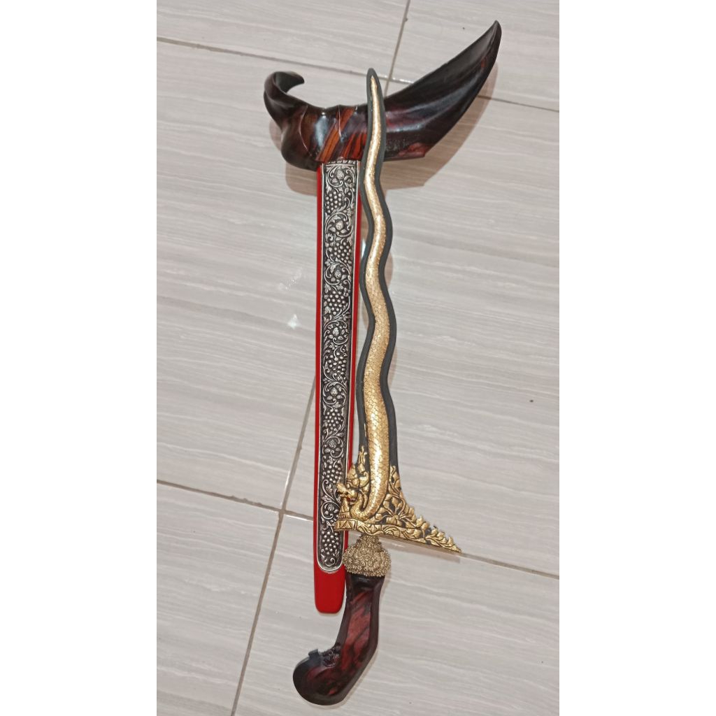 keris nogo sapto kinatah sepuh emas