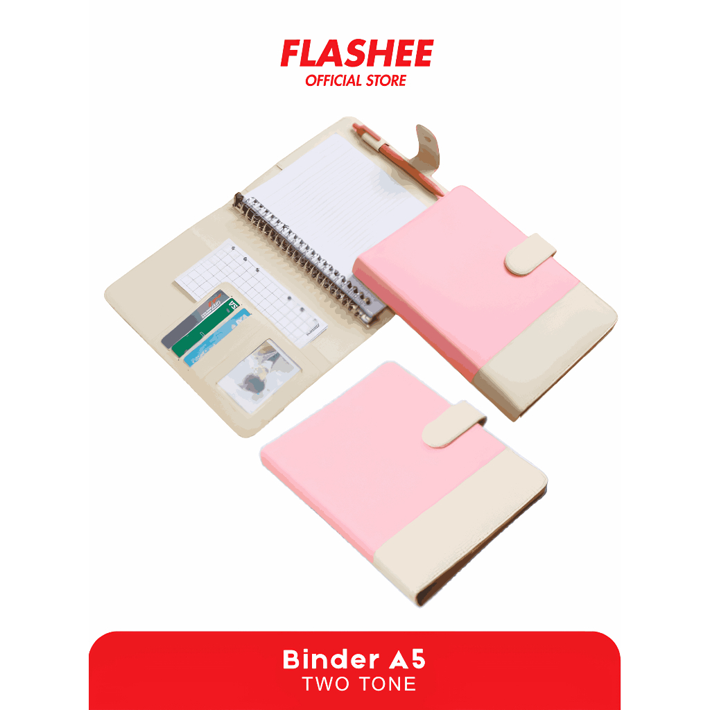 

Binder Polos A5 20 Ring Two Tone Journal Organizer Kombinasi Warna Aesthetic Binder A5 Pink Muda