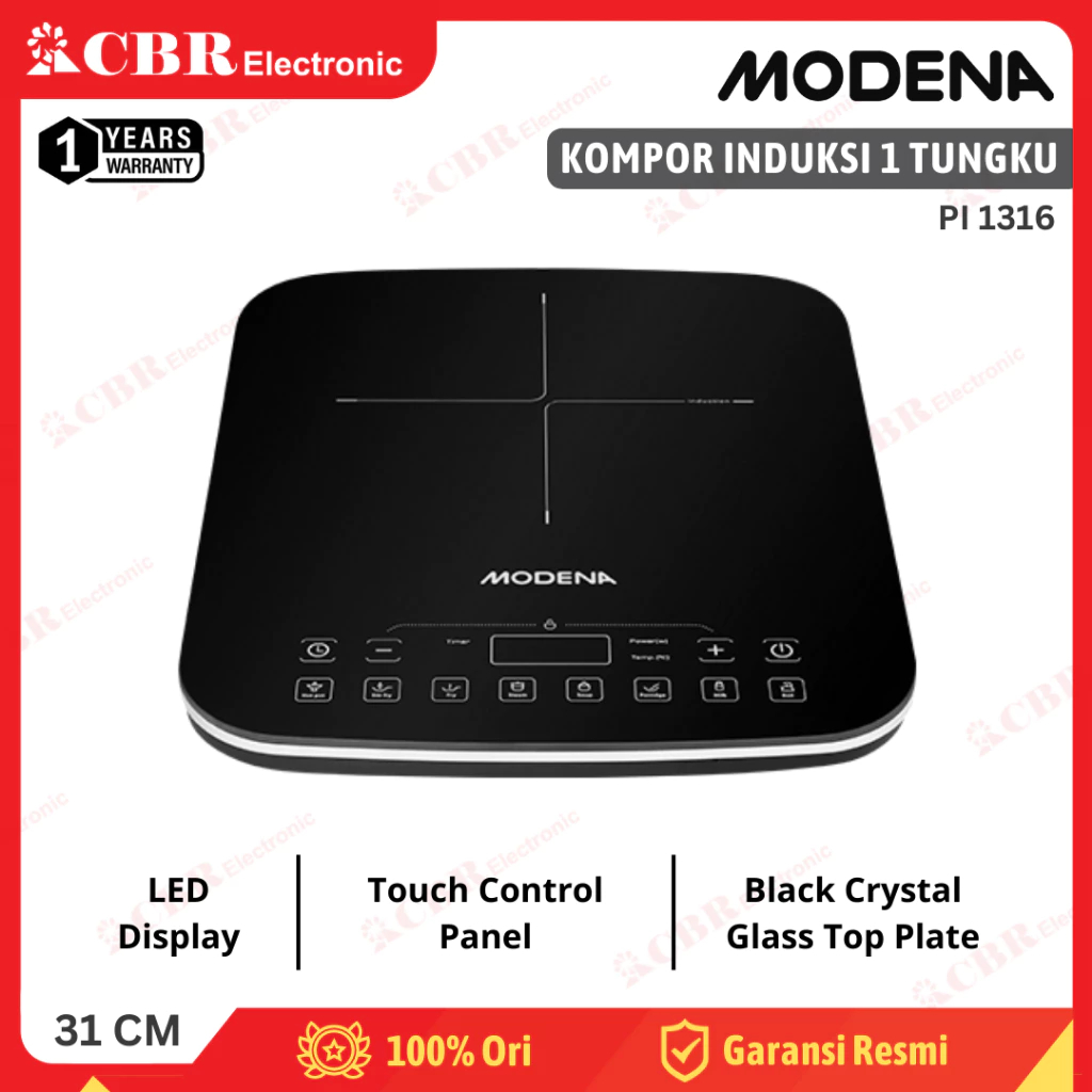 Kompor Induksi Portable MODENA 1 Tungku PI 1316