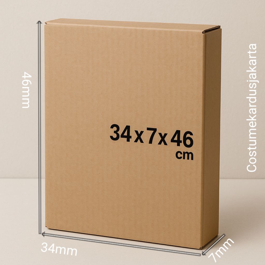 

Kardus Packing Ukuran 34 x 7 x 46 Bahan Polos Dan Tebal
