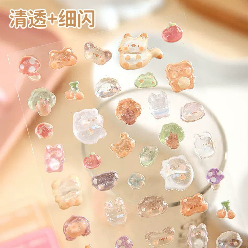 

Purple ST011 Stiker Bonbon Drop Viral 3D Timbul Sticker Lucu Puffy Series gift hadiah kado ulang tahun