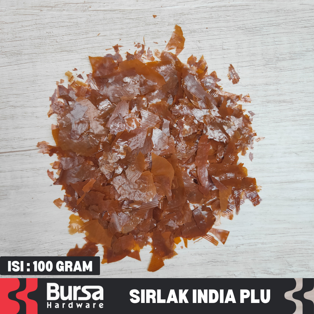 Sirlak Serlak Shellac Shellak India Plu Plitur Emping 100 Gram