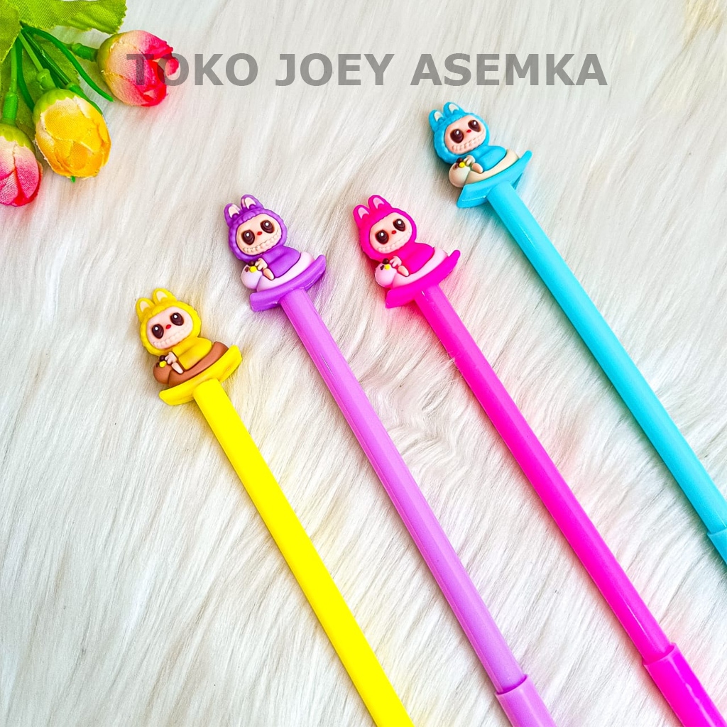 

PULPEN LABUBU CAPYBARA PEN GEL TINTA KARAKTER PENA BOLPEN ALAT TULIS POP MART THE MONSTER